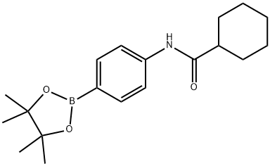 4-(环己基甲酰胺基)苯基硼酸频哪醇酯结构式