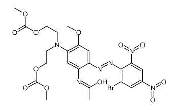 methyl 7-[5-acetamido-4-[(2-bromo-4,6-dinitrophenyl)azo]-2-methoxyphenyl]-3-oxo-2,4,10-trioxa-7-azaundecan-11-oate Structure