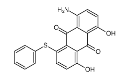 1-amino-4,5-dihydroxy-8-phenylsulfanylanthracene-9,10-dione结构式