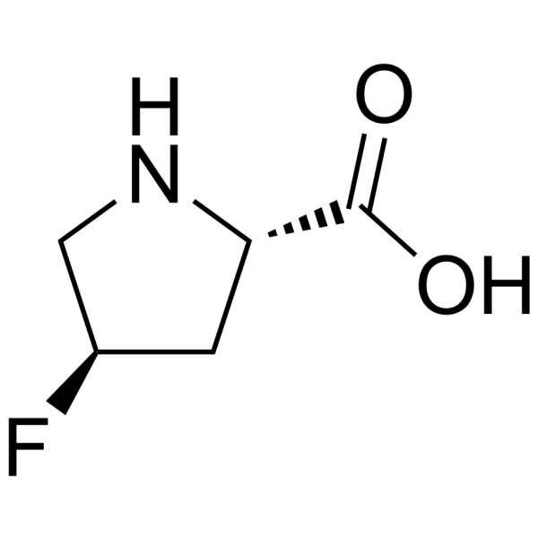 (2S,4R)-4-Fluoropyrrolidine-2-carboxylic acid Structure