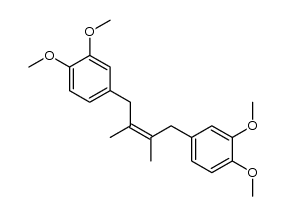 (Z)-4,4'-(2,3-dimethylbut-2-ene-1,4-diyl)bis(1,2-dimethoxybenzene)结构式