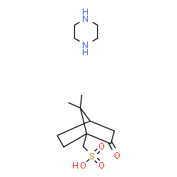 piperazine 2-oxobornane-10-sulphonate Structure