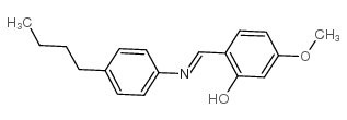 N-(4-甲氧基-2-羟基苯亚甲基)-4-丁基苯胺结构式