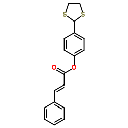 4-(1,3-Dithiolan-2-yl)phenyl (2E)-3-phenylacrylate结构式
