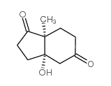 (+)-六氢-3a-羟基-7a-甲基-1H-茚-1,5(6H)-二酮结构式