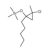 (2-chloro-2-methyl-1-pentylcyclopropoxy)trimethylsilane Structure