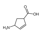 2-Cyclopentene-1-carboxylicacid,4-amino-结构式