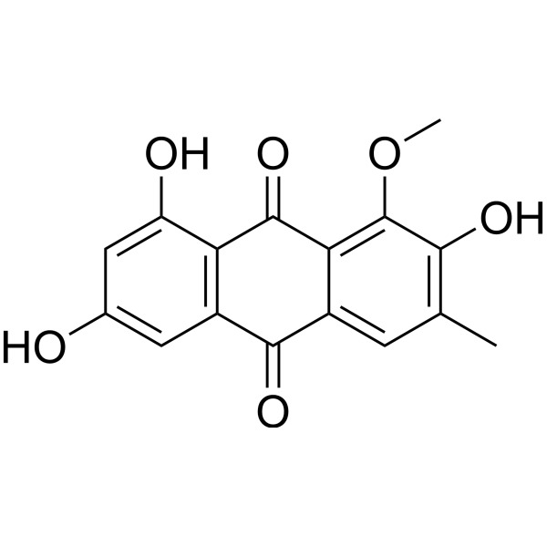 2-羟基-大黄素-1-甲醚结构式