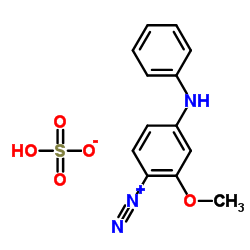 Benzenediazonium,2-methoxy-4-(phenylamino)-,sulfate(1;1) Structure