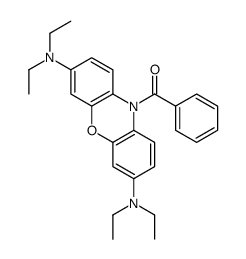 10-benzoyl-N,N,N',N'-tetraethyl-10H-phenoxazine-3,7-diamine Structure