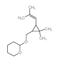2-[[2,2-dimethyl-3-(2-methylprop-1-enyl)cyclopropyl]methoxy]oxane结构式