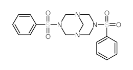 3,7-bis(benzenesulfonyl)-1,3,5,7-tetrazabicyclo[3.3.1]nonane结构式