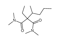 N,N,N',N'-Tetramethyl-2-(1'-methylbutyl)-2-ethyl-malonamid Structure