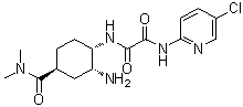 N1-((1S,2R,4S)-2-氨基-4-(二甲基氨基甲酰基)环己基)-N2-(5-氯吡啶-2-基)草酰胺(依度沙班杂质)结构式