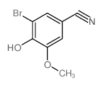 3-溴-4-羟基-5-甲氧基苯甲腈结构式