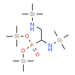 [1,2-Bis[(trimethylsilyl)amino]ethyl]phosphonic acid bis(trimethylsilyl) ester结构式