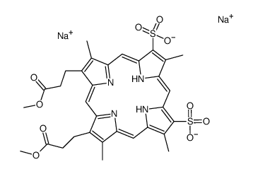 氘卟啉IX 2,4-二磺酸二甲酯二钠盐结构式