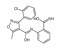 N-(2-carbamoylphenyl)-3-(2-chlorophenyl)-5-methyl-1,2-oxazole-4-carboxamide结构式