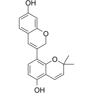 2',2'-Dimethyl-2H,2'H-3,8'-bichromene-5',7-diol Structure