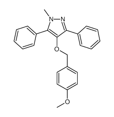 4-[(4-methoxyphenyl)methoxy]-1-methyl-3,5-diphenylpyrazole结构式