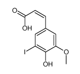 3-(4-hydroxy-3-iodo-5-methoxyphenyl)prop-2-enoic acid结构式