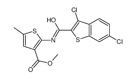 methyl 2-[(3,6-dichloro-1-benzothiophene-2-carbonyl)amino]-5-methylthiophene-3-carboxylate结构式