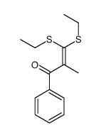 3,3-bis(ethylsulfanyl)-2-methyl-1-phenylprop-2-en-1-one结构式