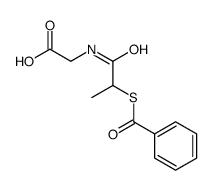2-(2-benzoylsulfanylpropanoylamino)acetic acid结构式