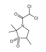 2,2-dichloro-1-(2,2,5-trimethyl-1,1-dioxo-1,3-thiazolidin-3-yl)ethanone Structure