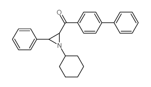 Methanone,[1,1'-biphenyl]-4-yl(1-cyclohexyl-3-phenyl-2-aziridinyl)-, cis- (9CI)结构式