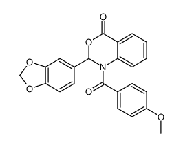 2-(1,3-benzodioxol-5-yl)-1-(4-methoxybenzoyl)-2H-3,1-benzoxazin-4-one Structure