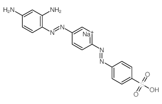 Benzenesulfonic acid,4-[2-[4-[2-(2,4-diaminophenyl)diazenyl]phenyl]diazenyl]-, sodium salt (1:1) structure