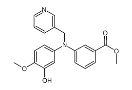 methyl N-(3-hydroxy-4-methoxyphenyl)-N-(3-pyridylmethyl)-3-aminobenzoate Structure