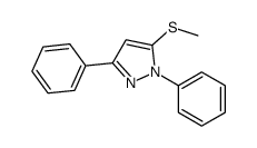 1,3-二苯基-5-甲基硫代-1H-吡唑结构式