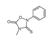 4-methyl-2-phenyl-3-sulfanylidene-1,2,4-oxadiazolidin-5-one Structure