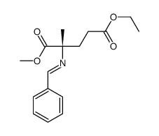 5-O-ethyl 1-O-methyl (2S)-2-(benzylideneamino)-2-methylpentanedioate结构式