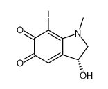 (R)-3-hydroxy-7-iodo-1-methyl-indoline-5,6-dione结构式