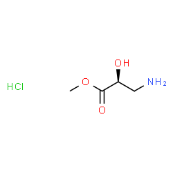 (S)-3-氨基-2-羟基丙酸甲酯盐酸盐结构式