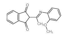1H-Indene-1,3(2H)-dione,2-[1-[(2-methoxyphenyl)imino]ethyl]- Structure