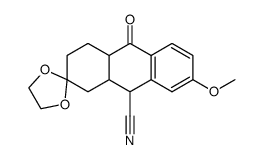 2-Methoxy-7,7-(ethylendioxy)-9-cyano-10-oxo-5,6,7,8,8a,9,10,10a-octahydroanthracene Structure
