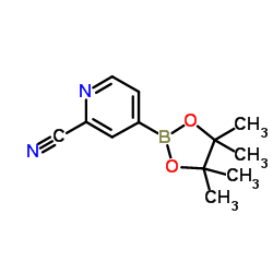 4-(4,4,5,5-Tetramethyl-1,3,2-dioxaborolan-2-yl)picolinonitrile picture