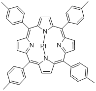 5,10,15,20-四(4-甲基苯基)-21H,23H-卟吩铂结构式