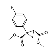 dimethyl (1R,2S)-1-(4-fluorophenyl)cyclopropane-1,2-dicarboxylate结构式