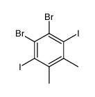 1,2-dibromo-3,6-diiodo-4,5-dimethylbenzene结构式
