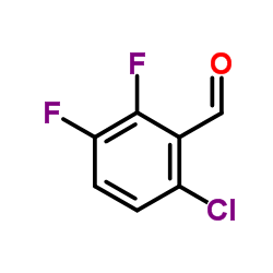 2,3-二氟-6-氯苯甲醛结构式