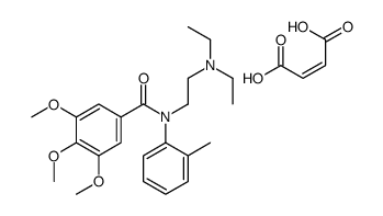 diethyl-[2-[(2-methylphenyl)-(3,4,5-trimethoxybenzoyl)amino]ethyl]azan ium, (Z)-4-hydroxy-4-oxo-but-2-enoate Structure