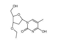 1-[(2R,4S,5R)-4-ethoxy-5-(hydroxymethyl)oxolan-2-yl]-5-methylpyrimidine-2,4-dione Structure