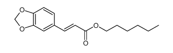 hexyl 3-(1,3-benzodioxol-5-yl)prop-2-enoate Structure