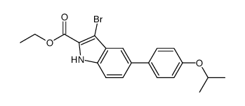 3-bromo-5-(4-isopropoxyphenyl)indole-2-carboxylic acid ethyl ester Structure