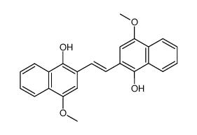 2,2'-(1,2-Ethendiyl)bis[4-methoxy-1-naphthol] Structure